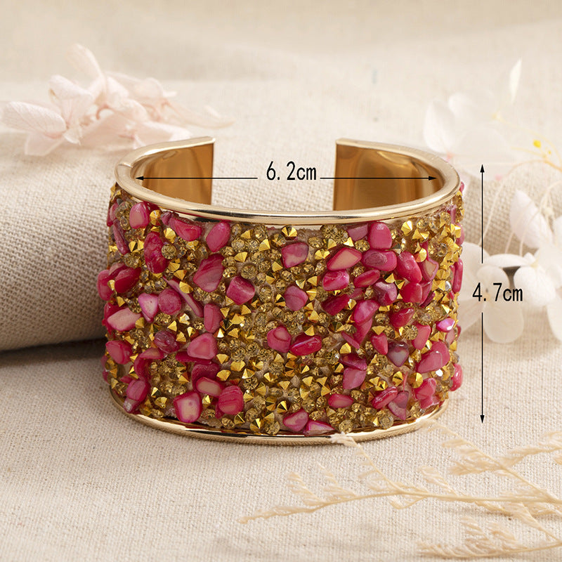 Wholesale Electroplated Diamond Crystal Bracelet with Brilliant Broken Diamonds